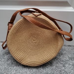Straw crossbody bag